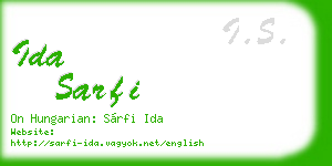 ida sarfi business card